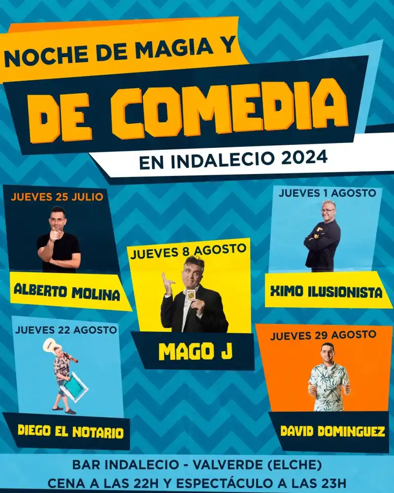 Noche de Magia y de Comedia en Indalecio 2024