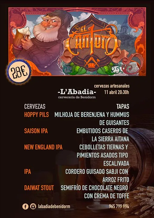 Noche de maridaje con las cervezas artesanales de El Cantero.