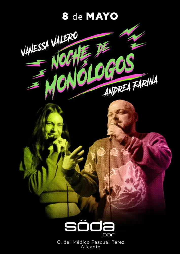 Noche de monólogos con Vanessa Valero y Andrea Farina