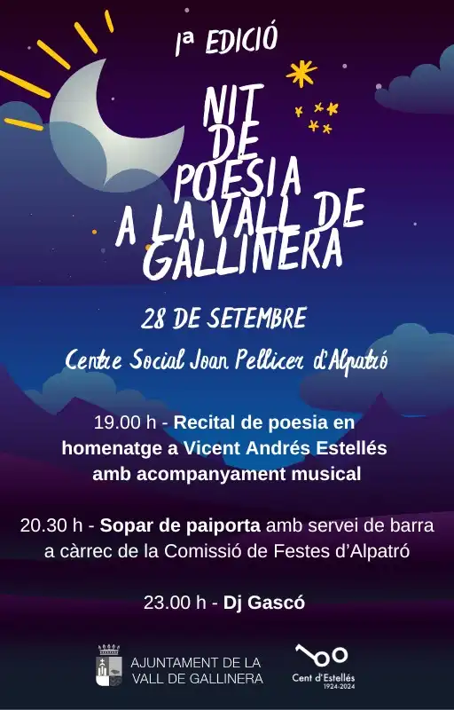 Noche de poesía en la Vall de Gallinera