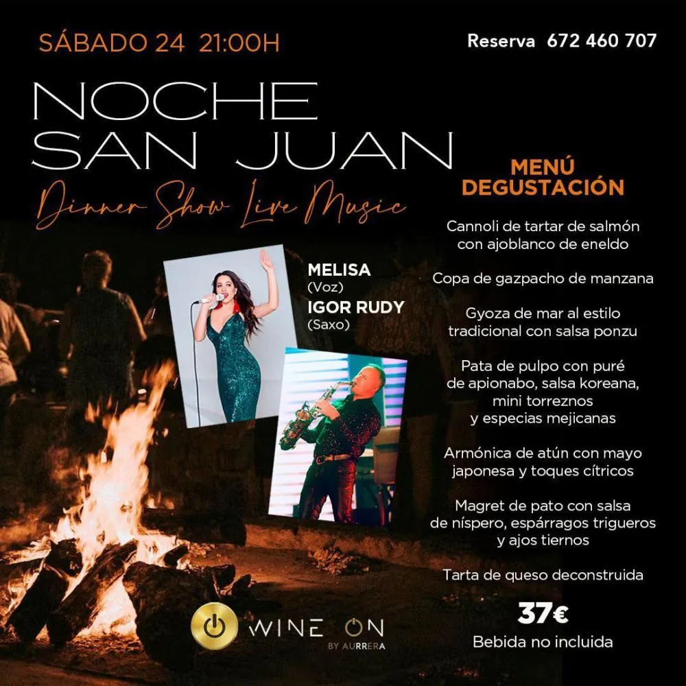 Noche San Juan en Wine On con Melisa y Igor Rudy
