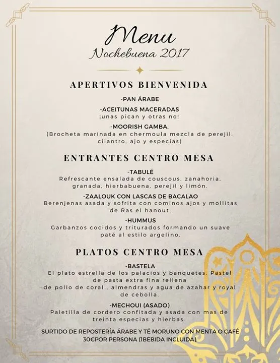 Nochebuena en Restaurante TK arabesco