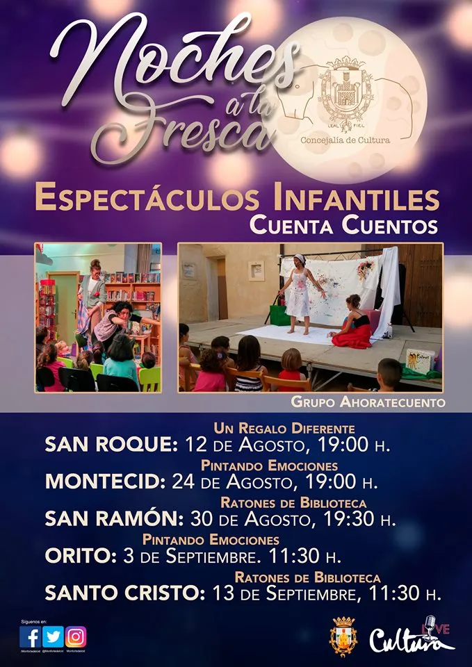 Noches a la fresca - Espectáculos infantiles en Monforte del Cid