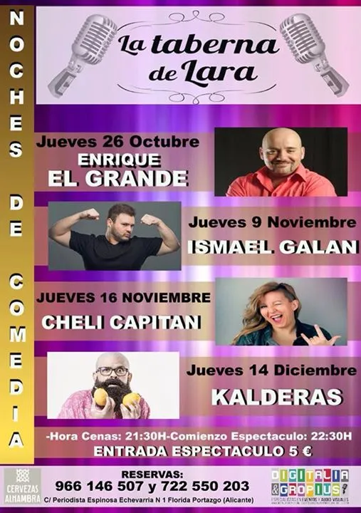 Noches de comedia en La Taberna de Lara