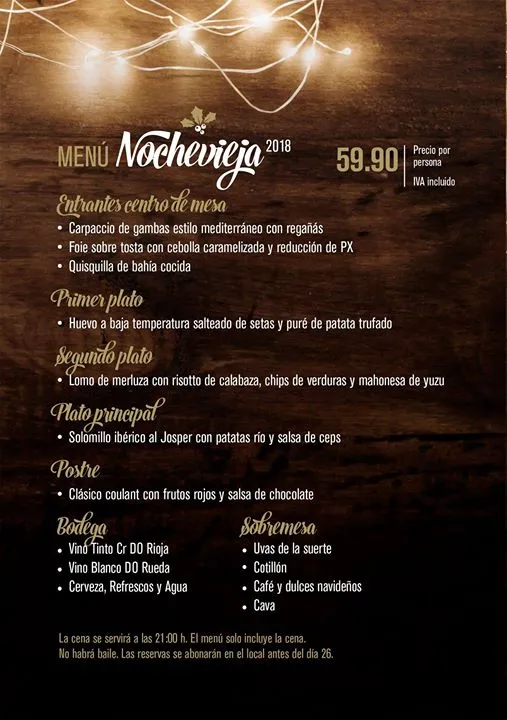 Nochevieja 2018 en Monumental Restaurant Alicante