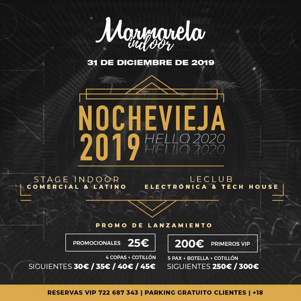 Nochevieja Alicante Marmarela Club 2019