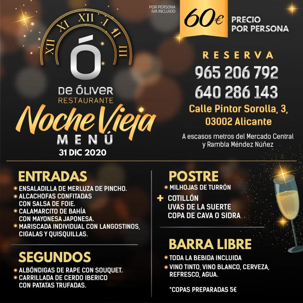 Nochevieja en OdeOliver Alicante