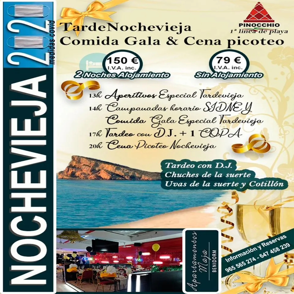 Nochevieja Pinocchio Benidorm 2020