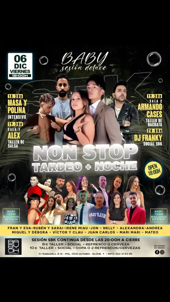 Non stop - Tardeo + Noche - Baby Sesión Deluxe