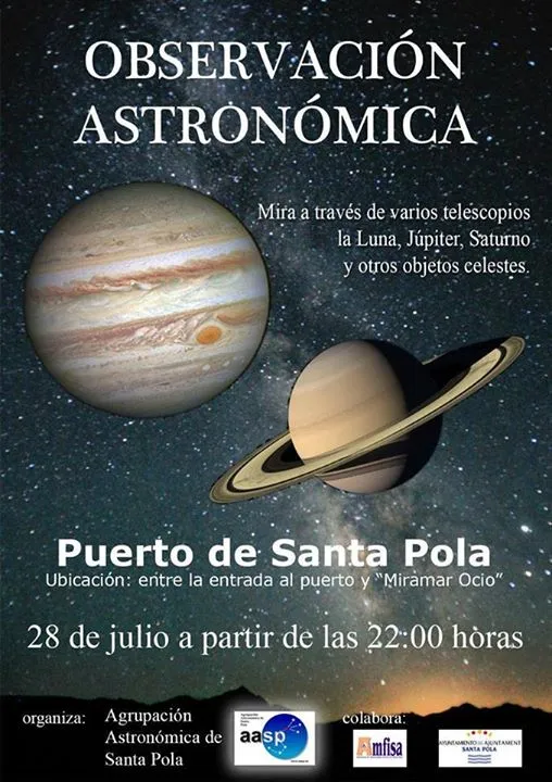 Observación astronómica en Santa Pola