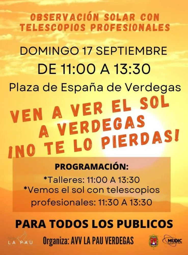 Observación solar con telescopios profesionales