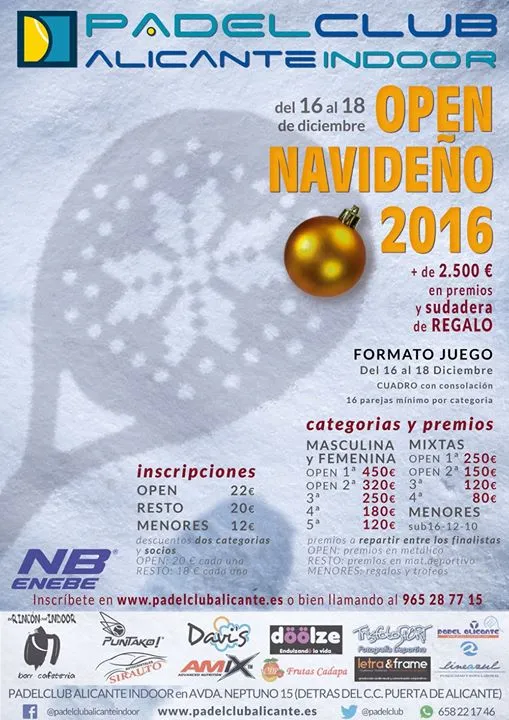 Open Navideño - Padel Club Alicante Indoor
