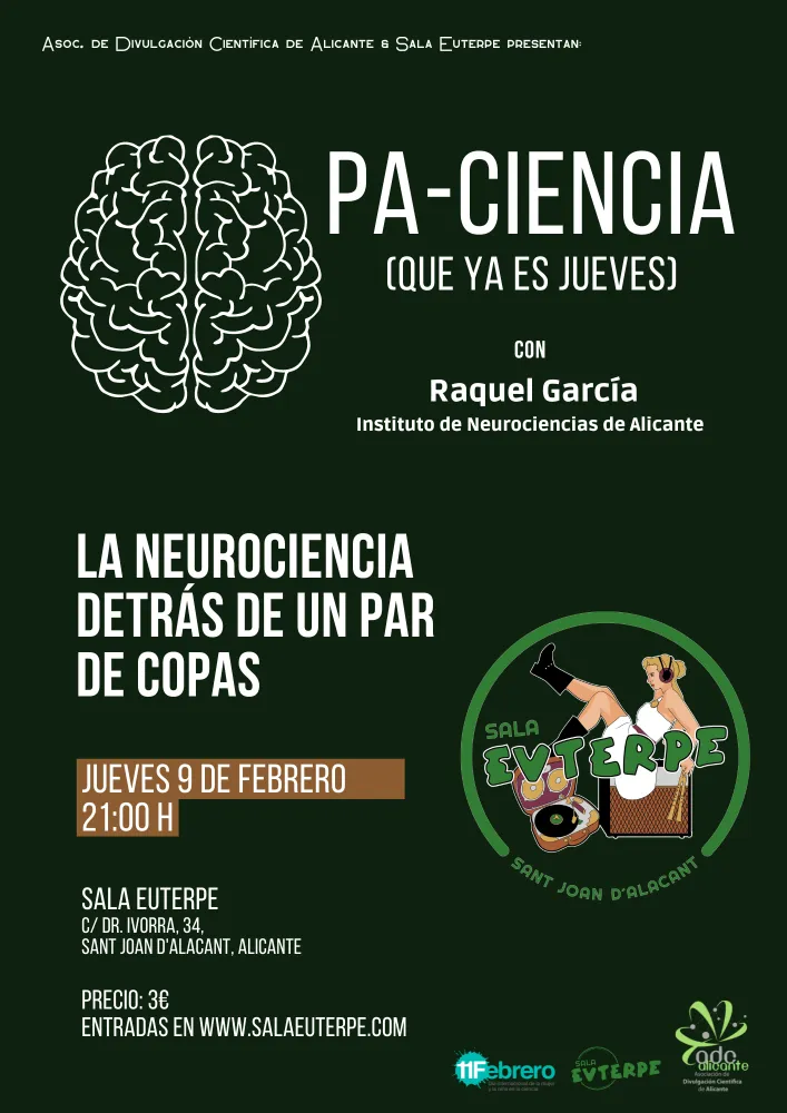 Pa-Ciencia, que ya es jueves: "Neurociencia detrás de un par de copas"