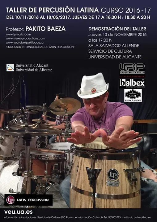 Pakito Baeza - Percusión Latina Curso 2016-17