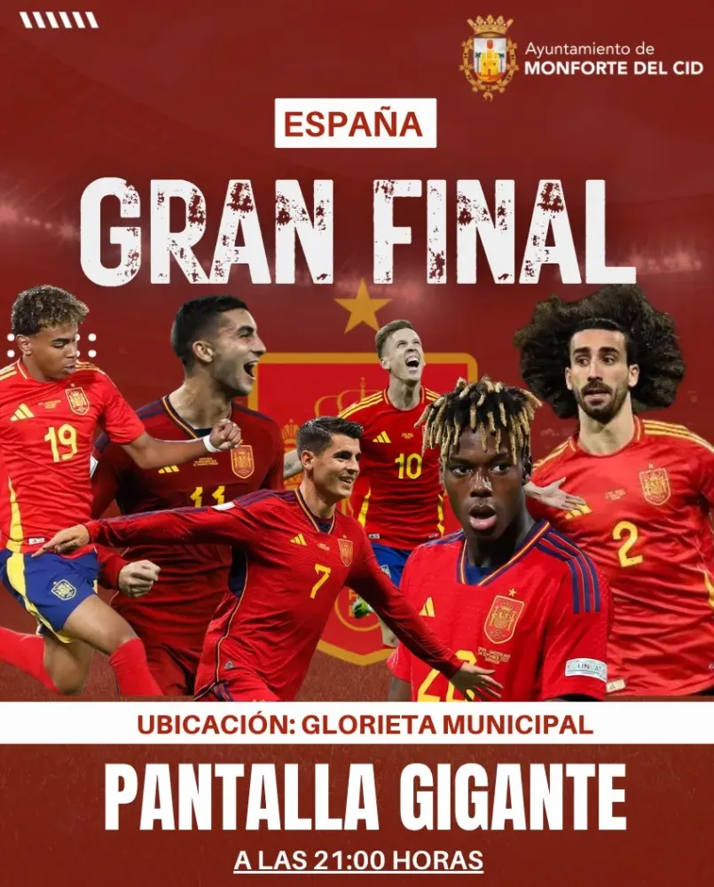 Pantalla gigante en Monforte del Cid ► Final Eurocopa de Fútbol 2024