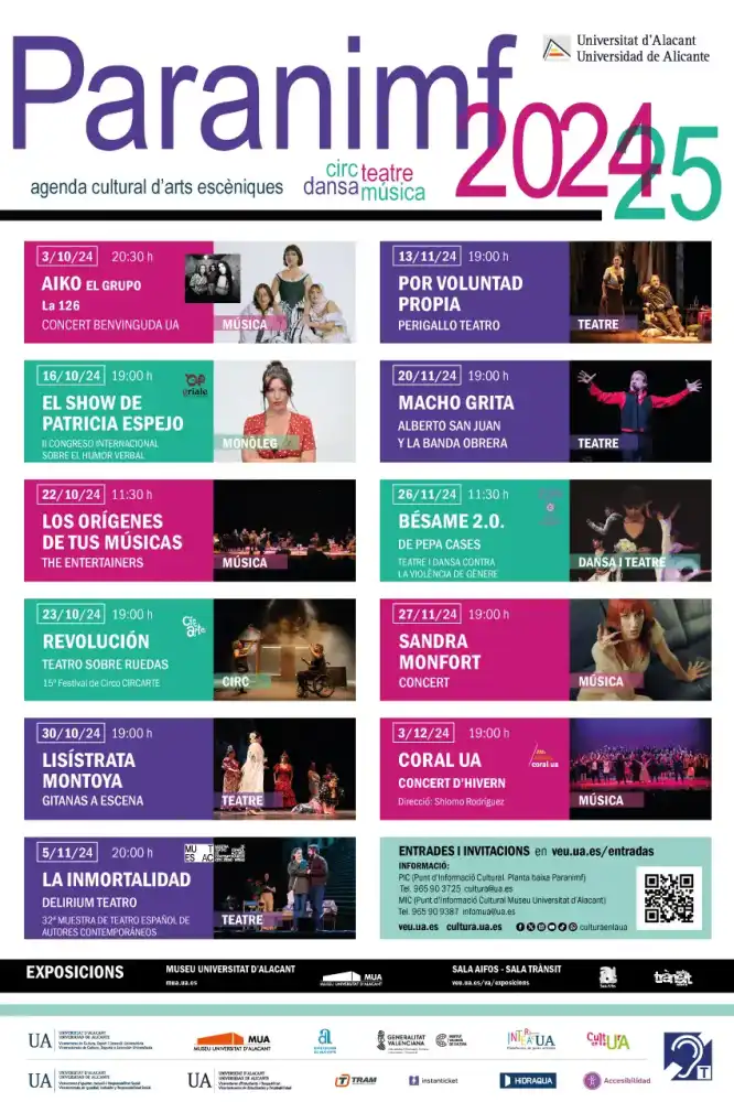 Paraninf de artes escénicas de la Universidad Alicante 2024-2025