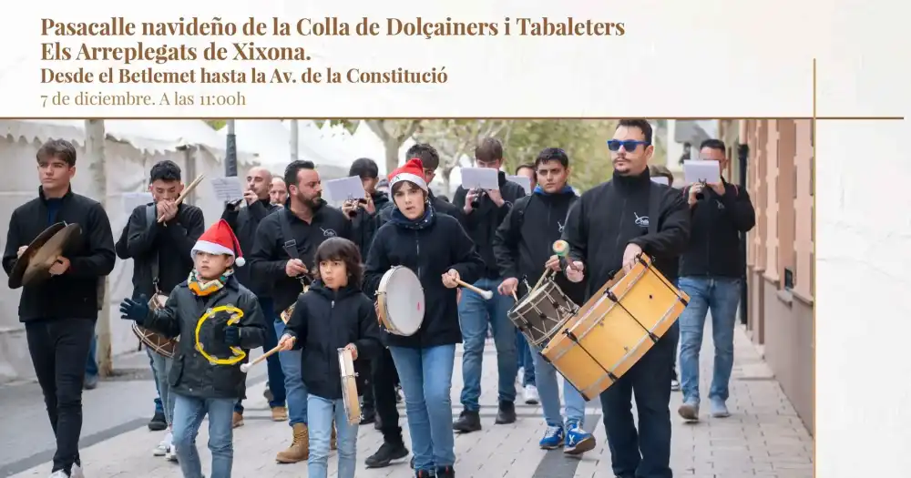 Pasacalle navideño de la Colla de Dolçainers i Tabaleters Els Arreglegats de Xixona