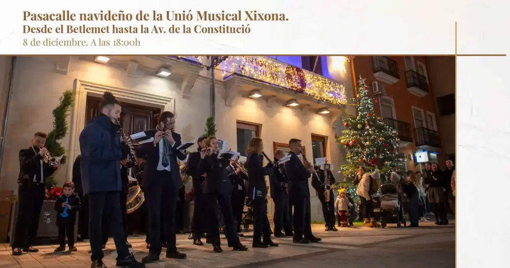 Pasacalle navideño de la Unió Musical Xixona ► Feria de Navidad de Jijona