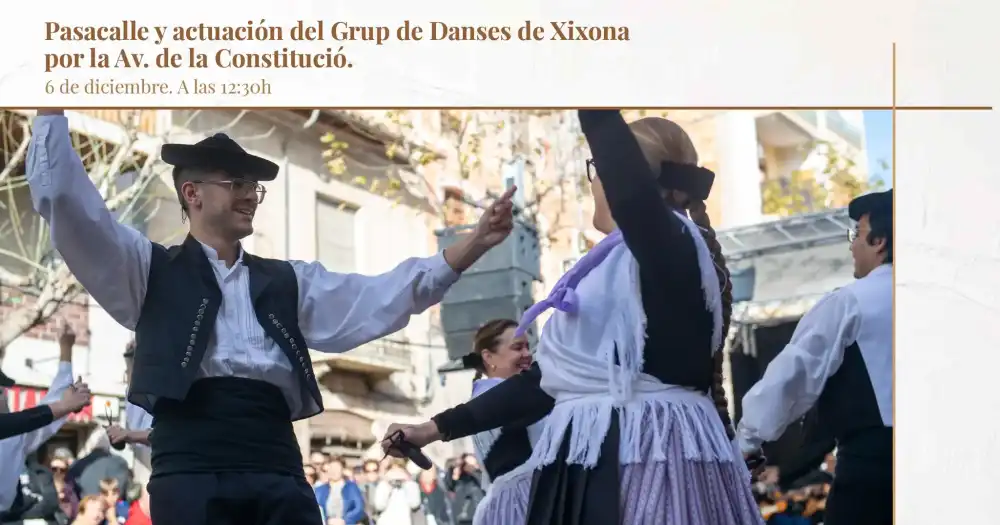 Pasacalle y actuación del Grup de Danses de Xixona ► Feria de Navidad de Jijona