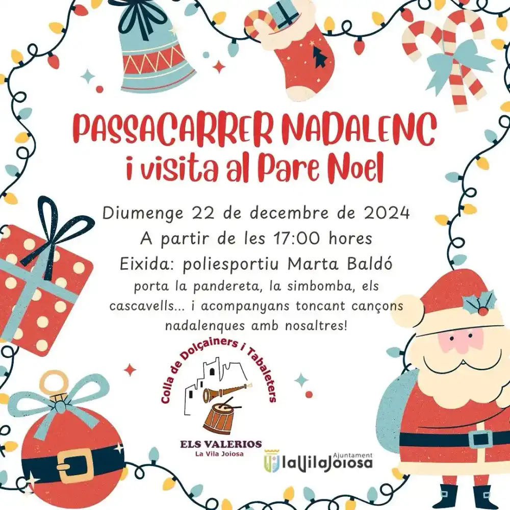 Pasacalles Navideño y visita a Papá Noel Villajoyosa