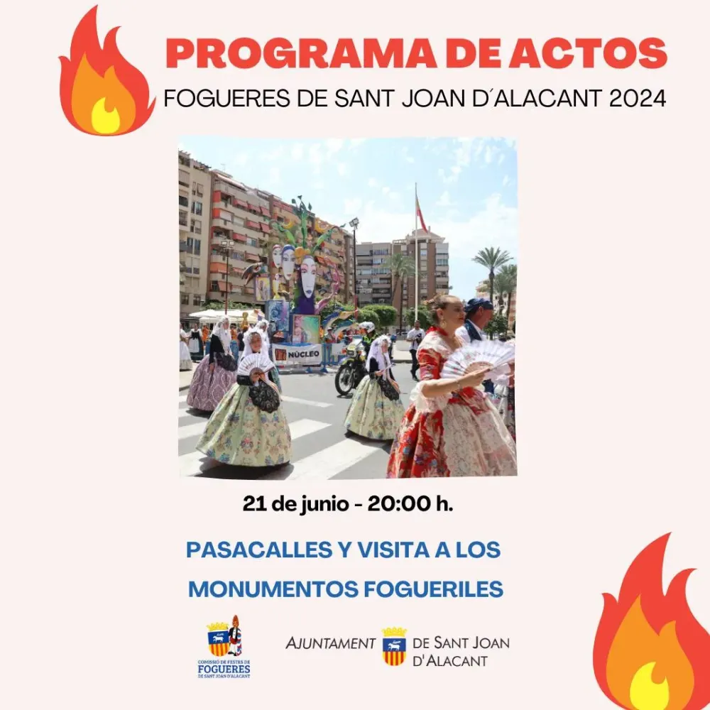 Pasacalles y visita a los monumentos fogueriles ► Fogueres de Sant Joan d'Alacant 2024