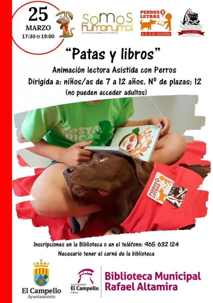 Patas y libros - Animación lectora asistida con perros