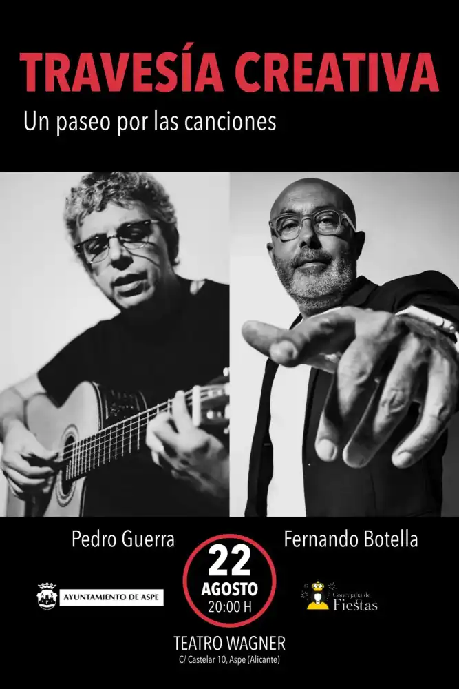 Pedro Guerra y Fernando Botella en concierto