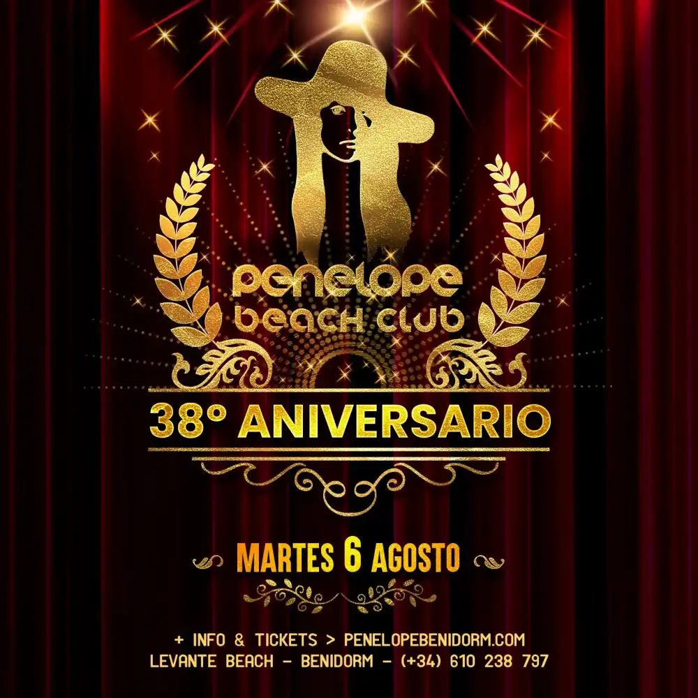 Penelope Beach Club Benidorm 38 Aniversario