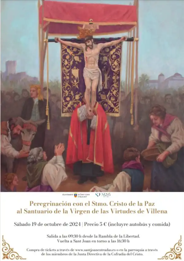 Peregrinación con el Stmo. Cristo de la Paz al Santuario de la Virgen de las Virtudes de Villena