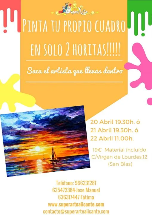 Pinta tu propio cuadro en 2 horitas