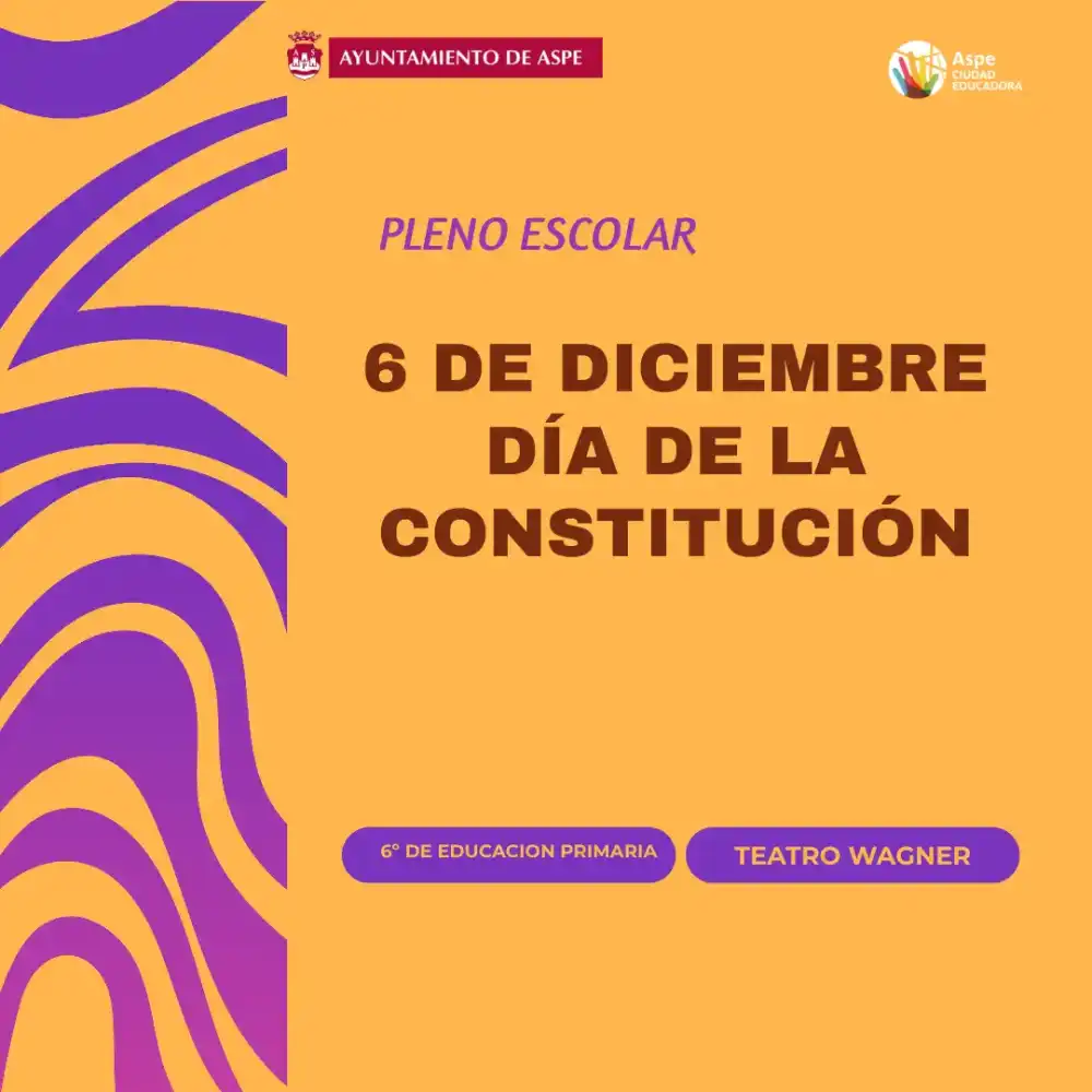 Pleno Escolar Día de la Constitución en Aspe