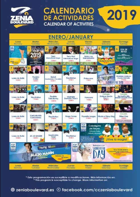 Pom Pompera - Actividades enero CC La Zenia