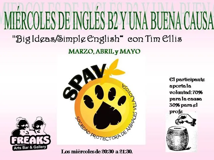Practica inglés B2 y apoya una causa, con Tim Ellis