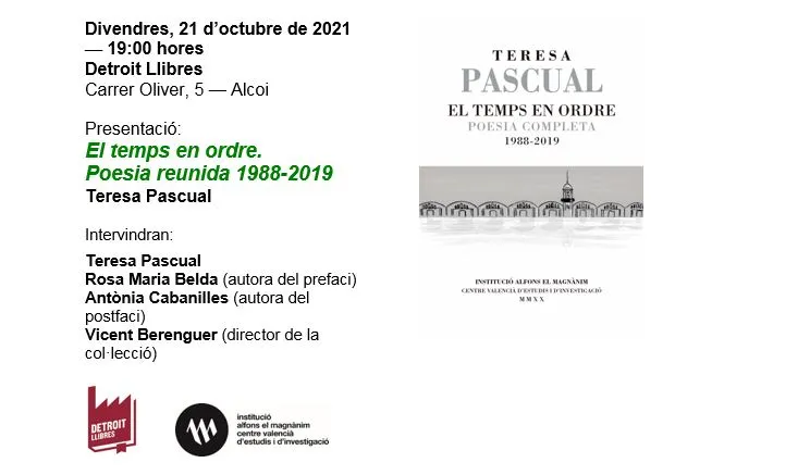 Presentació - 'El temps en ordre. Poesia reunida 1988-2019'