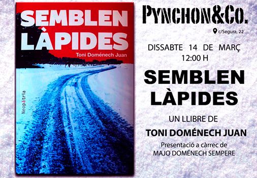 Presentació del llibre 'Semblen làpides' de Toni Doménech