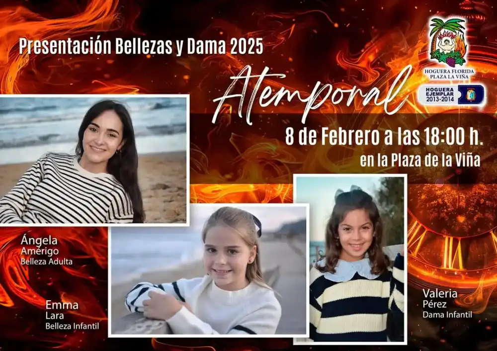 Presentación Bellezas y Damas Hoguera Florida Plaza de la Viña 2025