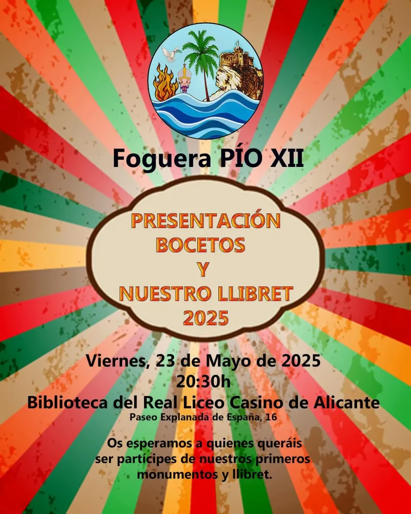 Presentación bocetos y llibret 2025 - Foguera Pio Xll