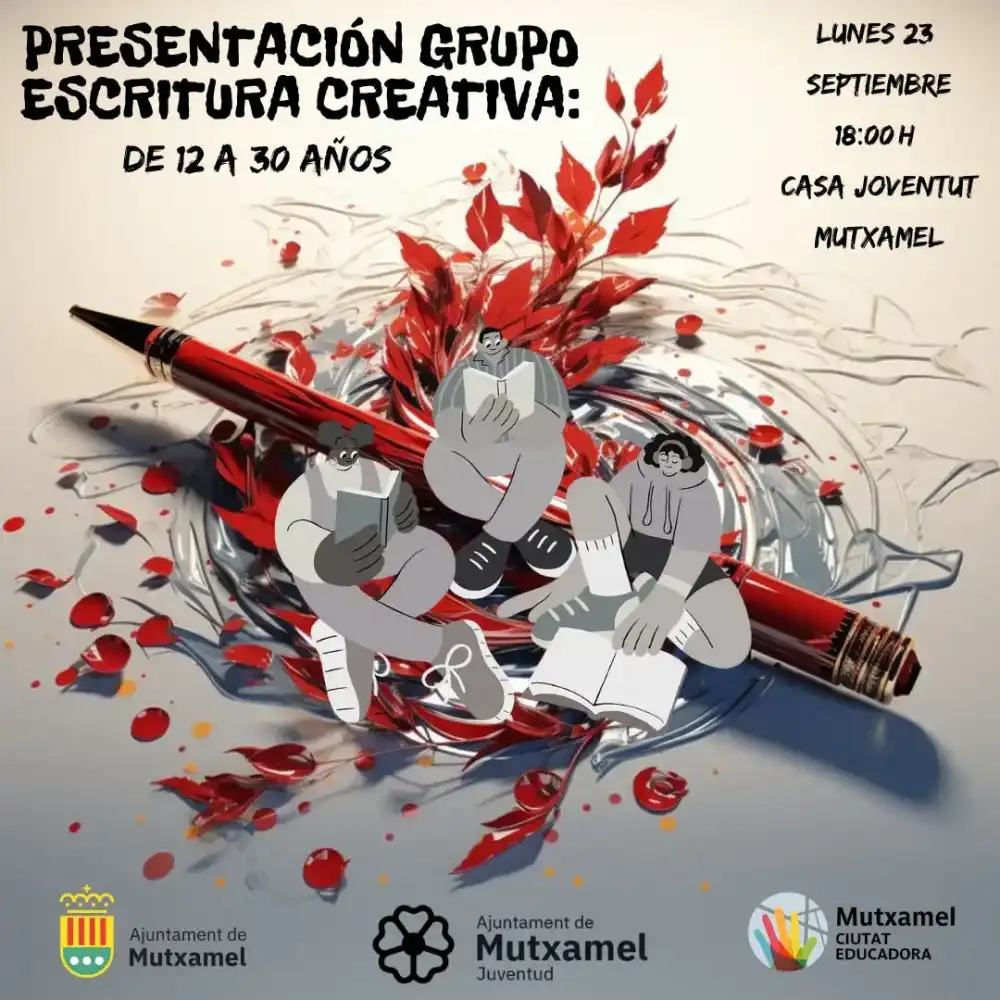 Presentación grupo escritura creativa: de 12 a 30 años