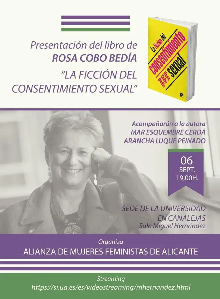 Presentación libro " La ficción del consentimiento sexual" de Rosa Cobo Bedia