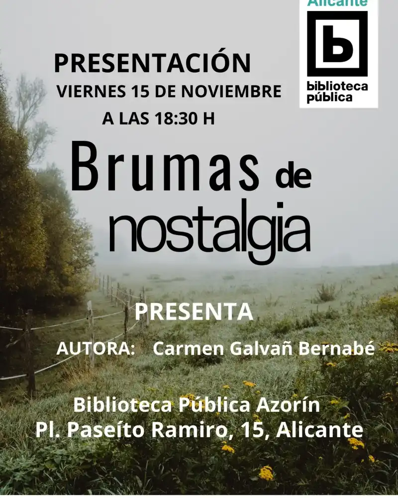 Presentación literaria "Brumas de nostalgia"