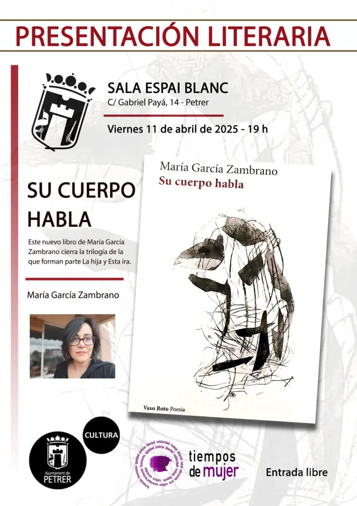 Presentación literaria "Su cuerpo habla" de María García Zambrano