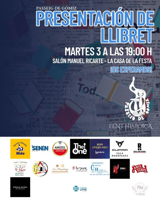 Presentación Llibret Foguera Passeig de Gómiz
