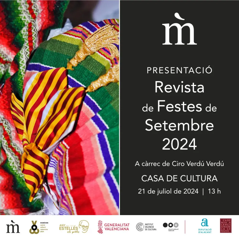Presentación Revista de Fiestas de Septiembre Monóvar 2024