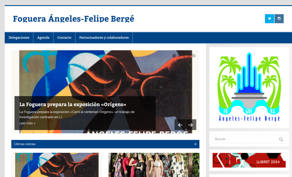 Presentación Web de la Foguera Ángeles-Bergé