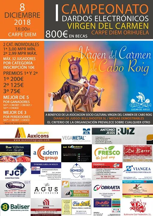 Primer Campeonato de Dardos Electrónicos Virgen del Carmen