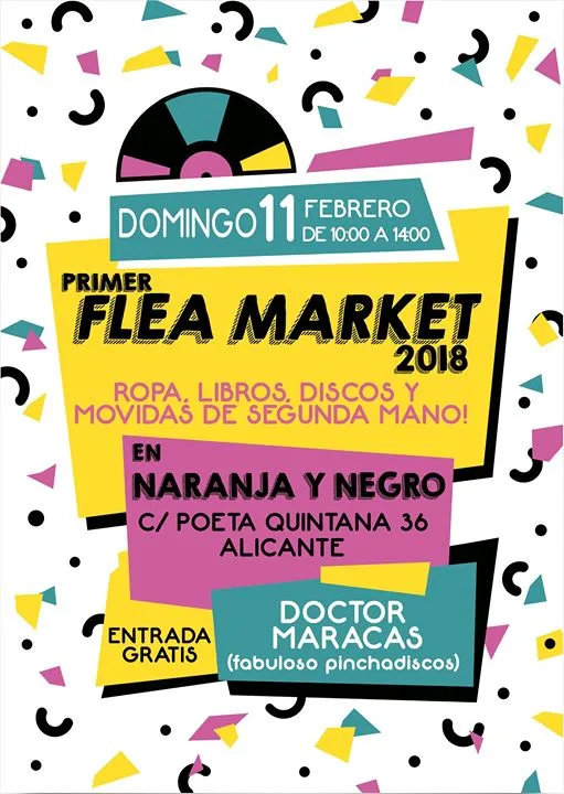 Primer FLEA Market de 2018 en Naranja y Negro!