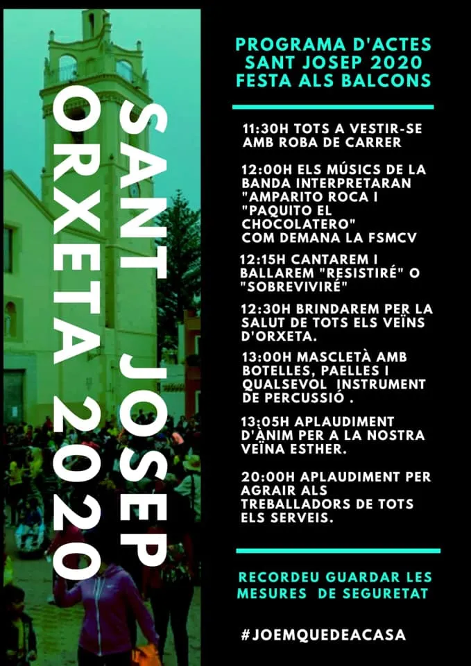 Programa d'Actos San José 2020 Orcheta