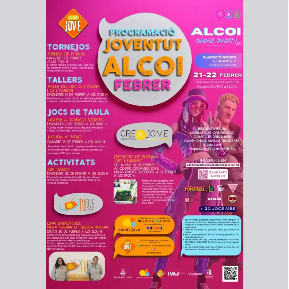 Programació Joventut Alcoi Febrer 2025