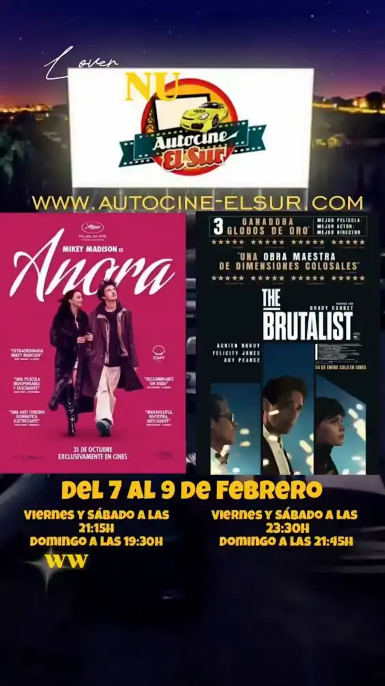 Programación cine Autocine el Sur