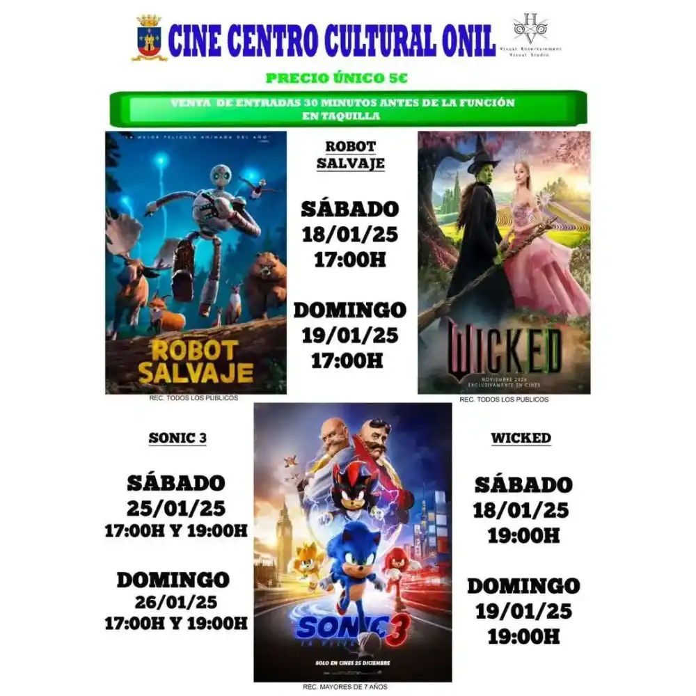 Programación Cine Centro Cultural de Onil